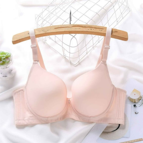 Fewfanhot Wireless Maternity Nursing Sleep Bra Seamless Nylon Comfort Underwear for Women Nightwear Lounge 34-44B/C/D Solid Color 1-Pack