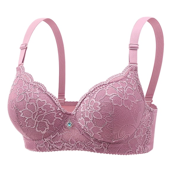 Fewfanhot Wireless Seamless Bra Adjustable Straps Front Closure for Women Sports Sleep Nylon Spandex Comfort Fit Bralette Sizes 36-46B/C/D