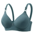 thumbnail image 1 of Fewfanhot Woman'S Solid Color Back Buckle Ventilate Bra Without Steel Rim Thin Style V Neck Strap Soft Everyday Bras, 1 of 5