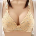 thumbnail image 1 of Fewfanhot Woman's Printing Wireless Push Up Bra Seamless Comfort Adjustable Straps Full Coverage Nylon Spandex Black Beige Nude, 1 of 3