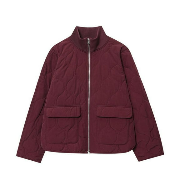 Fewfanhot Women Clothing Oversized Lightweight Quilted Jacket Button Down Fall Winter Coats Puffer Padded with Pockets