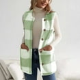 thumbnail image 1 of Fewfanhot Women Clothing Plaid Vest for Women Fall Winter Coat Sleeveless Blazer Jackets Casual Outwear Open Front Cardigan Top, 1 of 8