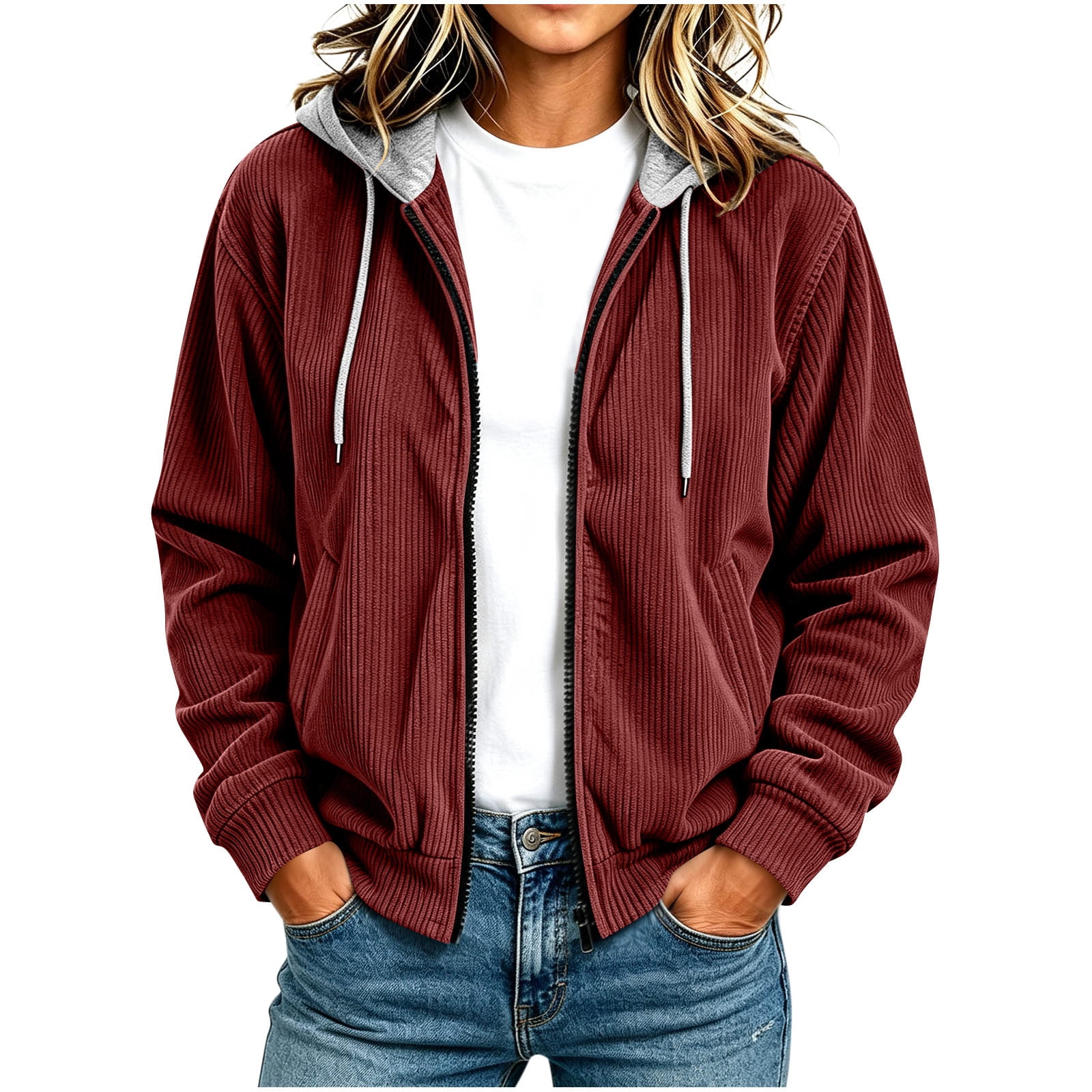 Spring Training Workouts Fewfanhot Women Clothing Zip Up Long Sleeve 2026 Spring Hooded ...