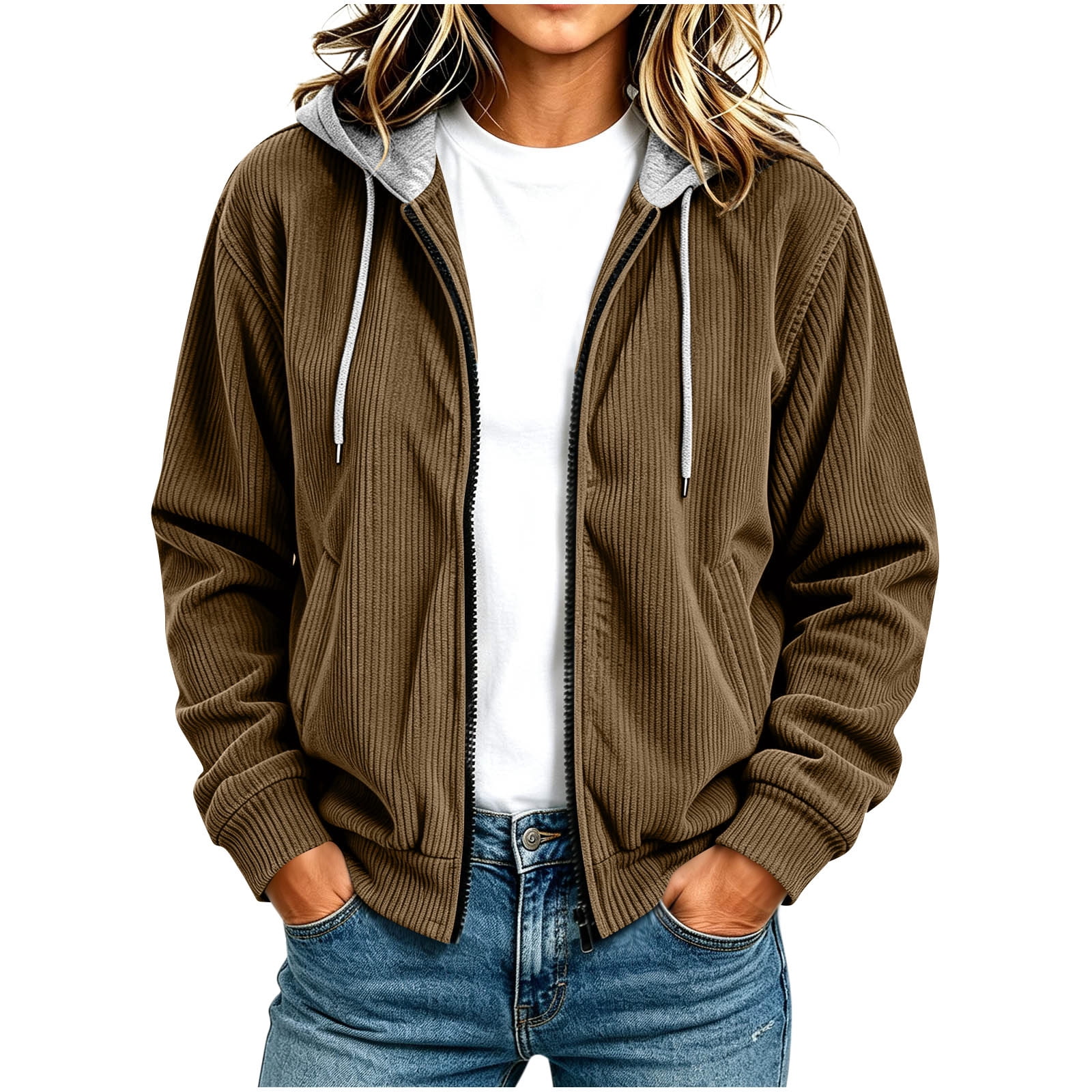 Spring Training Workouts Fewfanhot Women Clothing Zip Up Long Sleeve 2026 Spring Hooded ...