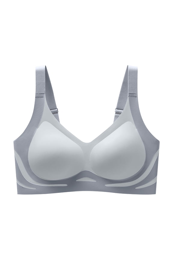Women Fashion Seamless Contrast Sponge Underwear Soft Support Comfortable Breathable Fixed Cup Bra