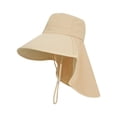 thumbnail image 1 of Fewfanhot Women & Men Wide Brim Sun Hat with Detachable Neck Flap, Adjustable Chin Strap UV Protection, Lightweight Quick-Dry Fabric for Hiking, Gardening, Beach, Outdoor Activities, 1 of 5
