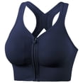 thumbnail image 1 of Fewfanhot Women'S Zip Front Sports Bra Wireless Post-Surgery Bra Activewear Yoga Sports Bras, 1 of 5