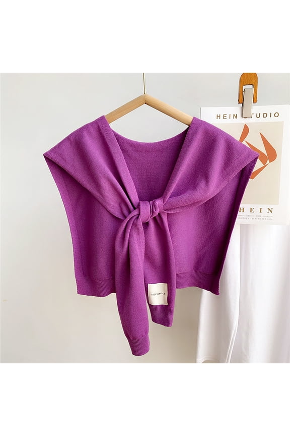 Fewfanhot Women Shawl Wrap, Knitted Scarf Cape Pashmina Shawls, Fashion Shrug for Fall Winter & Air-conditioned Room