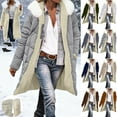 thumbnail image 1 of Fewfanhot Women Winter Clothes Winter Fashion Clothes Oversized Shearling Fleece Long Coats Jackets, 1 of 10