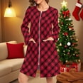 thumbnail image 1 of Fewfanhot Women Zipper Robe Long Sleeves Loungewear Dress Full Length Sleepwear Pockets Housecoat Nightgown Long Bathrobe, 1 of 9