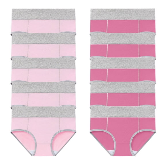 Fewfanhot Women's 10-Pack High Waist Cotton Briefs Colorblock Soft Stretchy Breathable Underwear Comfy Full Coverage Panties Multi Pack, M-5XL