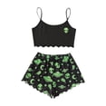 thumbnail image 1 of Fewfanhot Women's 2 Piece Loungewear Sleeveless Cami Top and Shorts Pajama Set Print Crew Neck Soft Lightweight Comfy Daily Wear Matching Sleepwear, 1 of 5