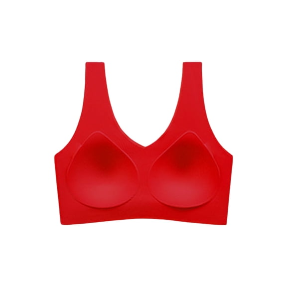 Fewfanhot Women's Bra - Wireless Smoothing Design in Solid Colors Everyday Wear Stretchy & Adjustable, Comfortable Everyday Fit