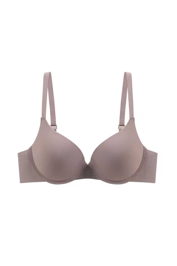 Women's Bras Seamless Push Up Bra with Underwire, Anti-Sagging T-Shirt Bra, Comfort Daily Wear Bra for D Cup