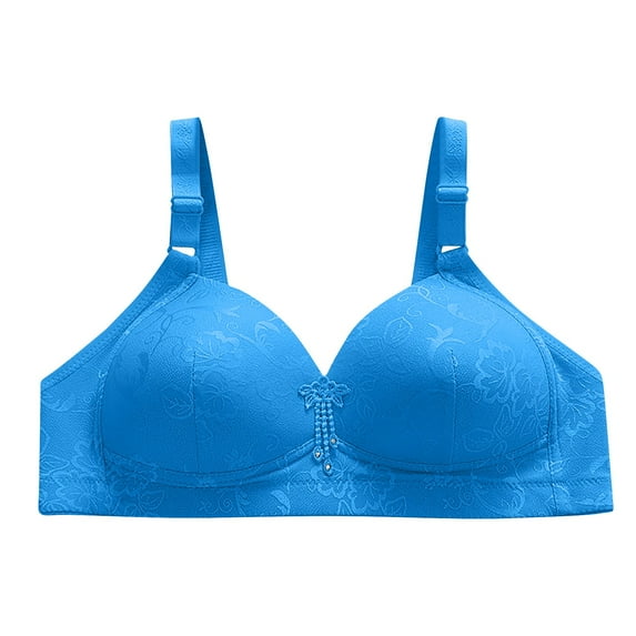 Fewfanhot Women's Bras Solid Color No-Steel Ring Push Up Breathable Underwear Soft Everyday Daily Bras Plus Size