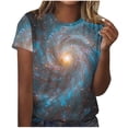 thumbnail image 1 of Fewfanhot Women's Clothing 3D Print Round Neck Short Sleeved Fashion Summer T-Shirt, 1 of 5