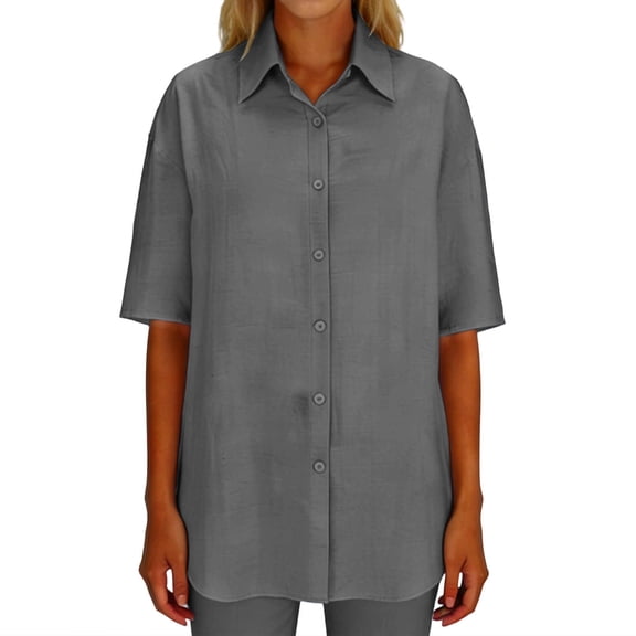 Fewfanhot Women's Clothing Button Down Shirts for Women Dress Shirts Cotton Long Sleeve Collared Blouse Work Business Casual Tops
