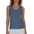 thumbnail image 1 of Fewfanhot Women's Clothing Sleeveless Ruffled V Neck Tops Summer Linen Tank Tops Solid Color, 1 of 6