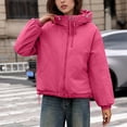thumbnail image 1 of Fewfanhot Women's Clothing Winter Cropped Waterproof Short Warm Quilted Jacket Puffy Bubble Coat Outerwear, 1 of 9