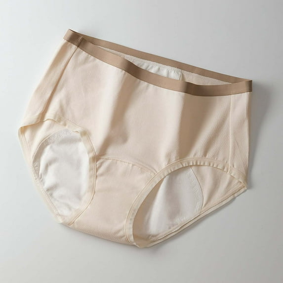 Fewfanhot Women's Cotton Underwear High Waist Solid Color Briefs Soft Breathable Full Coverage Ladies Panties