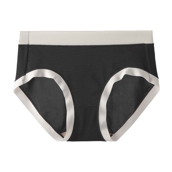 Fewfanhot Women's Cotton Underwear High Waist Solid Color Briefs Soft Breathable Full Coverage Ladies Panties