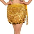 thumbnail image 1 of Fewfanhot Women's Dance Performance Outfit Sparkly Skirt - Sequins Tassel Detail, Hip Scarf for Belly Dance & Festival Events, 1 of 1