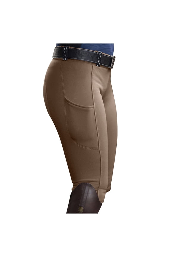 Women's Equestrian Riding Breeches with Side Pockets, High-Stretch Full Seat Pants, Multiple Color Options for Horse Riding & Outdoor Activities