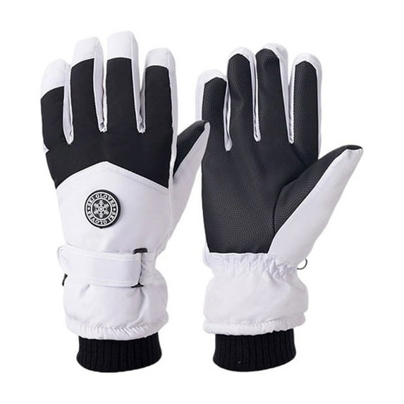 Fewfanhot Women's Fashion Full-Finger Ski Gloves, Classic Solid Color Warm for Driving Cycling Outdoor Sports Cold Weather Daily Use