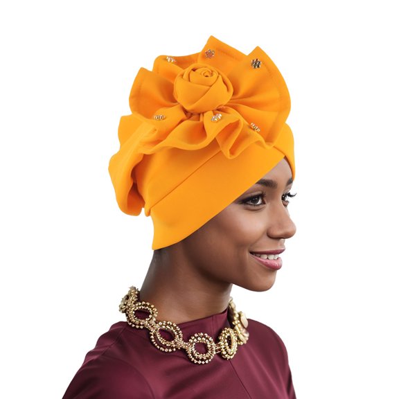 Fewfanhot Women's Fashion New Style AirLayer Indian Hat - Side Floral Embroidery Lightweight Headwear