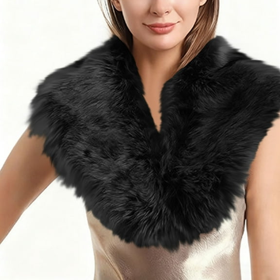 Fewfanhot Women's Faux-Fur Bridal Shawl Wrap with Elegant Design for Wedding Ceremonies and Formal Party