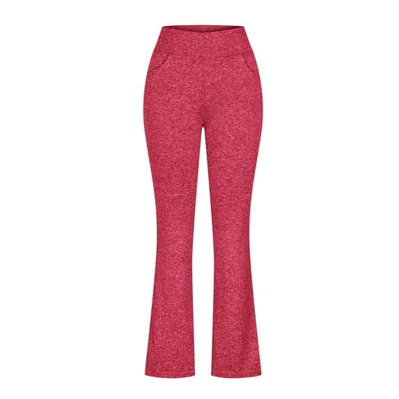 Fewfanhot Women's Flare Yoga Pants High Waist Stretchy Bootcut Workout Leggings, Butt-Lifting Flared Fitness Tights for Yoga, Running
