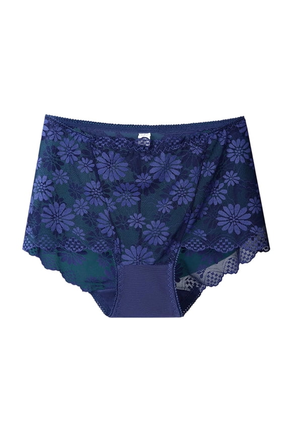 Women's French Mesh Lace Underwear - Low Waist Cropped Hip-Lifting Briefs Breathable Seamless Underpant