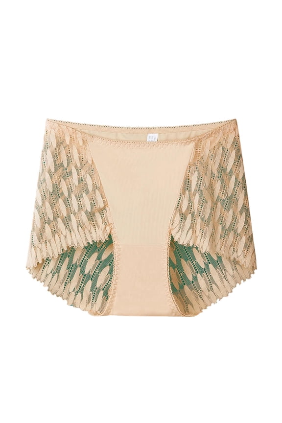 Women's French Thin Sheer Mesh Lace Underwear, Low Waist Hip-Lifting Intimates Panties, Cropped Soft Breathable Pants