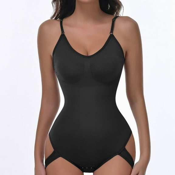 Fewfanhot Women's Full Body Shapewear Bodysuit - Seamless Tummy Control One-Piece with Adjustable Straps for Everyday Wear and Special Events