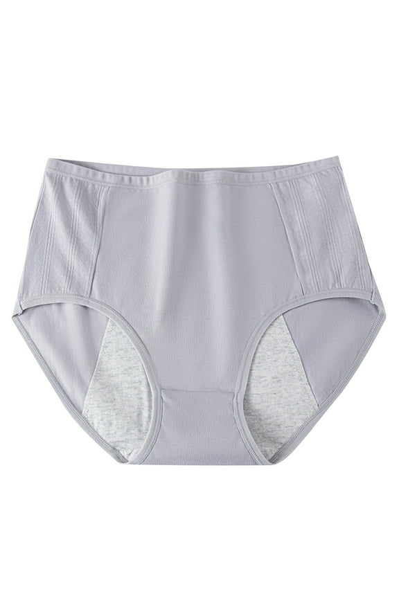 Women's High Waist Leak-Proof Period Panties, Cotton Lined Menstrual Briefs Tummy Control Comfort Underwear for Postpartum & HeavyFlow Days