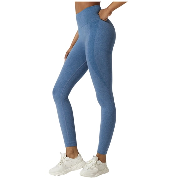 Fewfanhot Women's High Waist Seamless Leggings, Stretchy Tummy Control Workout Pants, Breathable Quick-dry Fitness Tights for Yoga, Running (Multicolor)