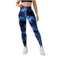 thumbnail image 1 of Fewfanhot Women's High Waist Tie Dye Ribbed Leggings, Stretchy Workout Pants, Breathable Athletic Bottoms for Yoga, Gym & Casual Wear, 1 of 3