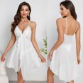 thumbnail image 1 of Fewfanhot Women's Lace Dress, Embroidery Lace-Up Camisole and T-Back Sleeping Skirt for Elegant Homewear Romantic Nights, 1 of 5