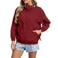 thumbnail image 1 of Fewfanhot Women's Lightweight Waterproof Rain Jacket Full Zip Coat with Hood & Pockets for Hiking, Travel and Rainy Days, 1 of 9