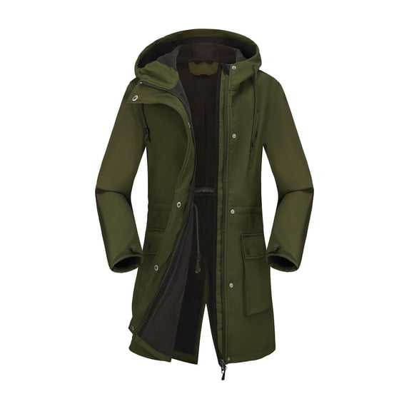 Fewfanhot Women's Lightweight Waterproof Rain Jacket Full Zip Coat with Hood for Hiking, Travel and Rainy Days