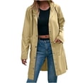 thumbnail image 1 of Fewfanhot Women's Lightweight Waterproof Rain Jacket Snap Front Coat with Hood Windbreaker for Hiking, Travel and Rainy Days, 1 of 8