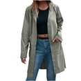 thumbnail image 1 of Fewfanhot Women's Lightweight Waterproof Rain Jacket Snap Front Coat with Hood Windbreaker for Hiking, Travel and Rainy Days, 1 of 8