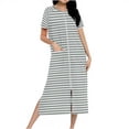thumbnail image 1 of Fewfanhot Women's Long Robe with Zipper Knit Cardigan Housecoat Soft Bathrobe with Pockets, Cozy Full-Length Loungewear Dress, 1 of 7