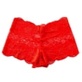 thumbnail image 1 of Fewfanhot Women's Low-Rise Floral Lace Boyshort Panties, Sheer Hollow-Out Breathable Cotton Crotch Seamless Comfort Underwear for Daily & Lingerie Wear, 1 of 3