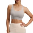 thumbnail image 1 of Fewfanhot Women's Medium Support Racerback Sports Bra, Seamless Workout Crop Top, Quick Dry Athletic Yoga Bra with Removable Pads, S-2XL, 1 of 6