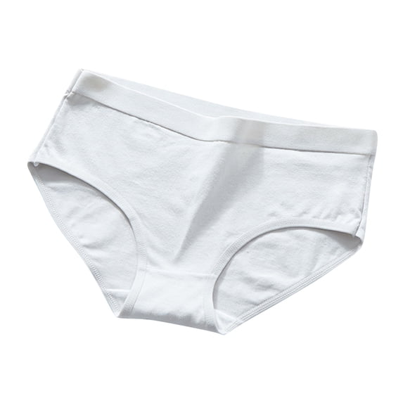Fewfanhot Women's Mid Rise Basic Cotton Bikini Panties, Soft Breathable Stretchy Underwear No-Show Comfort Briefs for Women Daily Wear