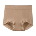 thumbnail image 1 of Fewfanhot Women's Modal Cotton Briefs Seamless High-Waisted Tummy Control Ribbed Tri-Cut, Wave Edge Cotton Crotch Soft Stretchy Comfy Underwear, 1 of 2