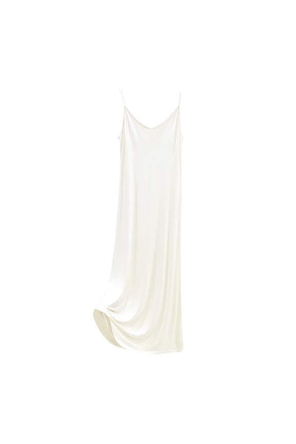 Fewfanhot Women's Modal Maxi Slip Dress Long Sleeveless Tank Nightgown, Soft Stretchy Ankle-Length Ultimate Comfort Sleepwear
