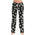 thumbnail image 1 of Fewfanhot Women's Pants Casual Lounge Pants Bow Printed Pajama Bottoms with Pockets Drawstring, 1 of 6