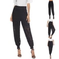 thumbnail image 1 of Fewfanhot Women's Pants See Through Flare Leggings Hollow Out Mesh Sheer Cover Up Trousers, 1 of 8